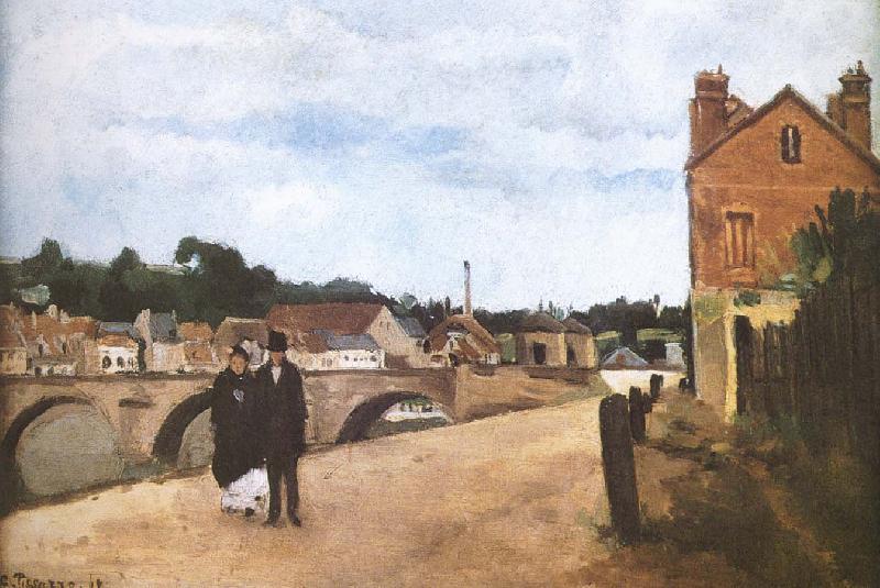 Camille Pissarro Pang plans Schwarz bridge